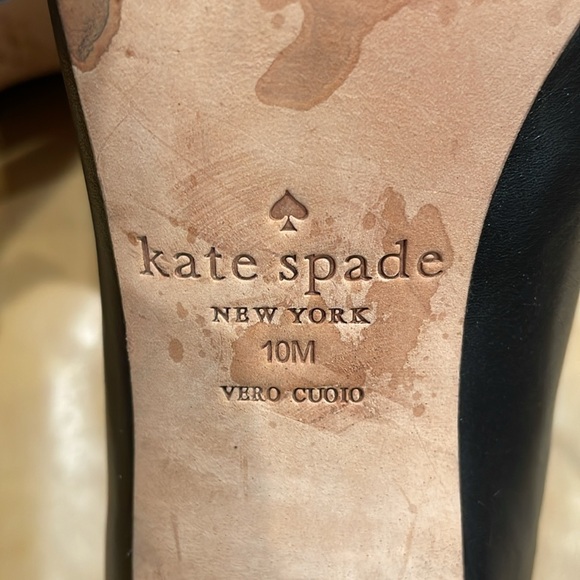 KATE SPADE Leather Slip On Side Elastic Heeled Ankle Boots Size 10 M in Black - Picture 2 of 7